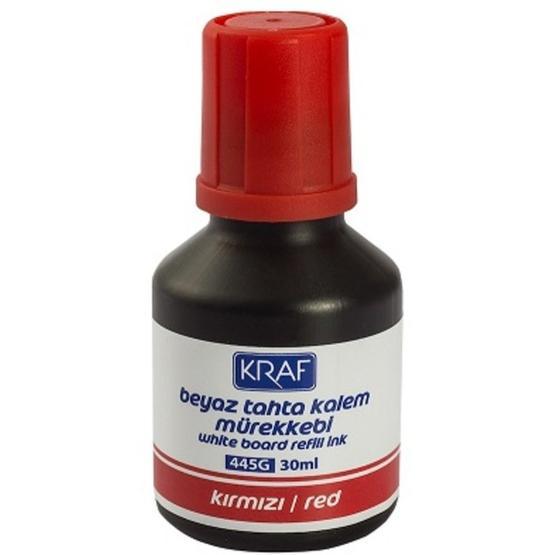 Kraf 445G Kırmızı 30 ml Beyaz Tahta Kalem Mürekkebi