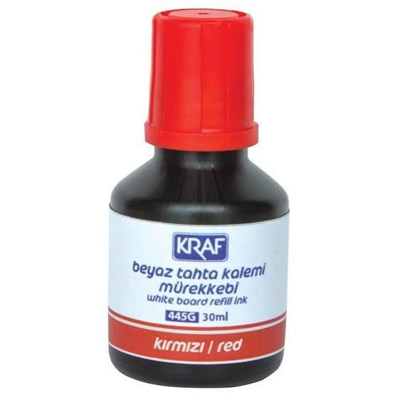 Kraf 445G Kırmızı 30 ml Beyaz Tahta Kalem Mürekkebi