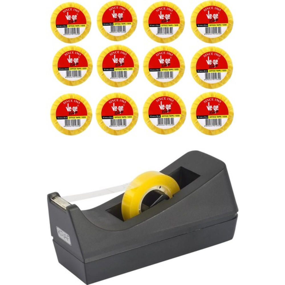 Kraf Bant Makinası 12 x 33 106 gr Siyah ve Ve-Ge Bant 12x33 12'li Bant Makinesi Fiyatı