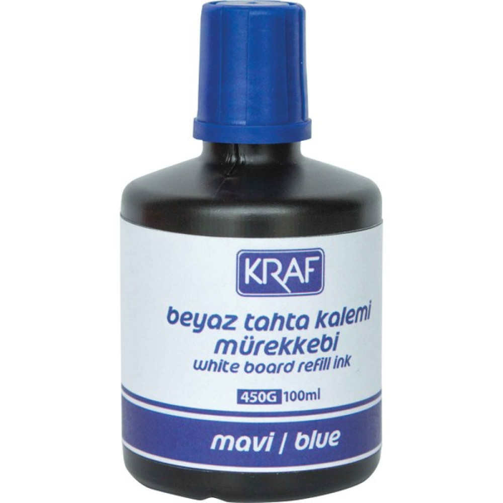 Kraf Beyaz Tahta Kalem Mürekkebi 100Ml Mavi 450G - 1 Adet Kalem Kartuşu & Mürekkebi Fiyatı