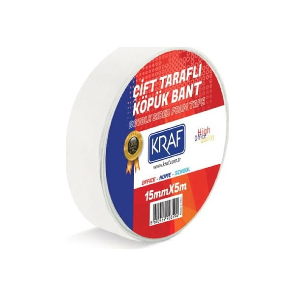 Kraf Çift Taraflı Köpük Bant 15 mm x 5 mt Selobant Fiyatı