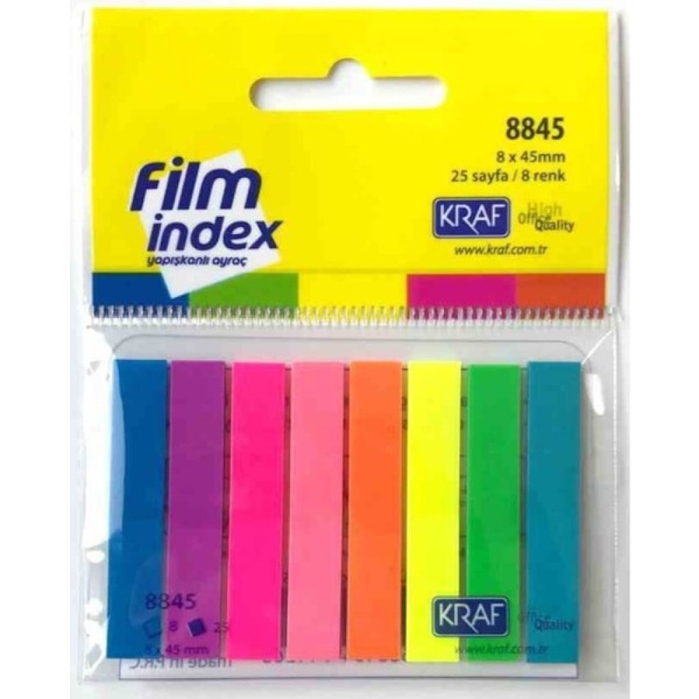 Kraf Film Index 8 Renk x 25 Sayfa 6'lı Not Defteri & Bloknot Fiyatı