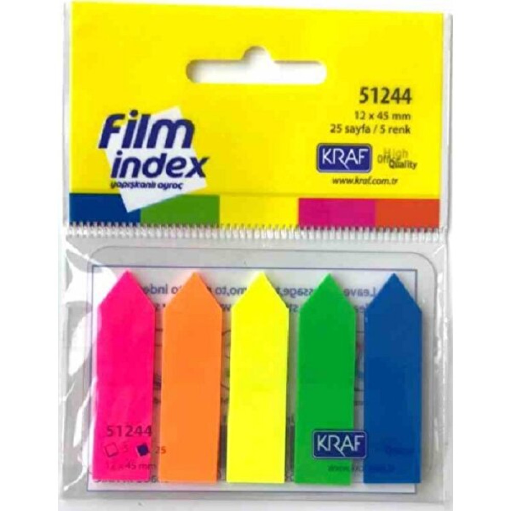 Kraf Film index Ok Şekilli 5 Renk 51244 Not Defteri & Bloknot Fiyatı
