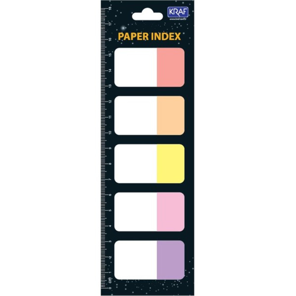Kraf Index KAĞIT 25X42MM 5 Renk x 20YP Flag 1555 24 Adet Not Defteri & Bloknot Fiyatı