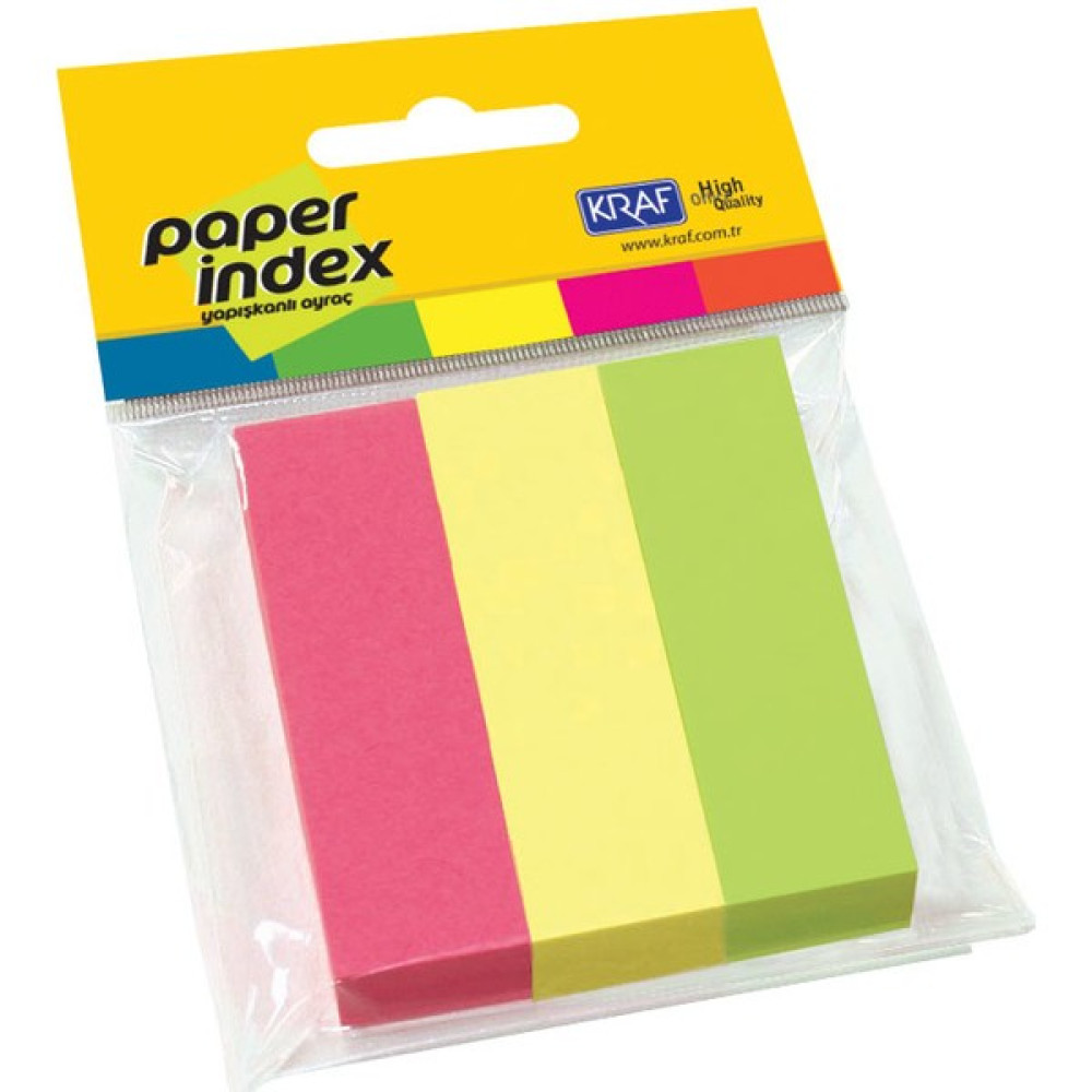 Kraf Kağit index 25X76Mm 3 Renk X 100 Sy 2576 Not Defteri & Bloknot Fiyatı