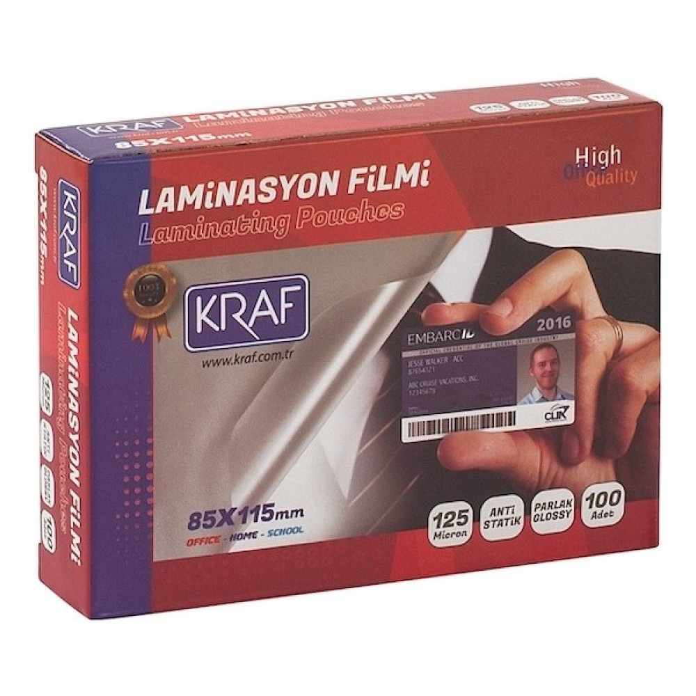 Kraf Laminasyon Filmi 85X115MM 125MIC 100LÜ 2128 Laminasyon Sistemi Fiyatı
