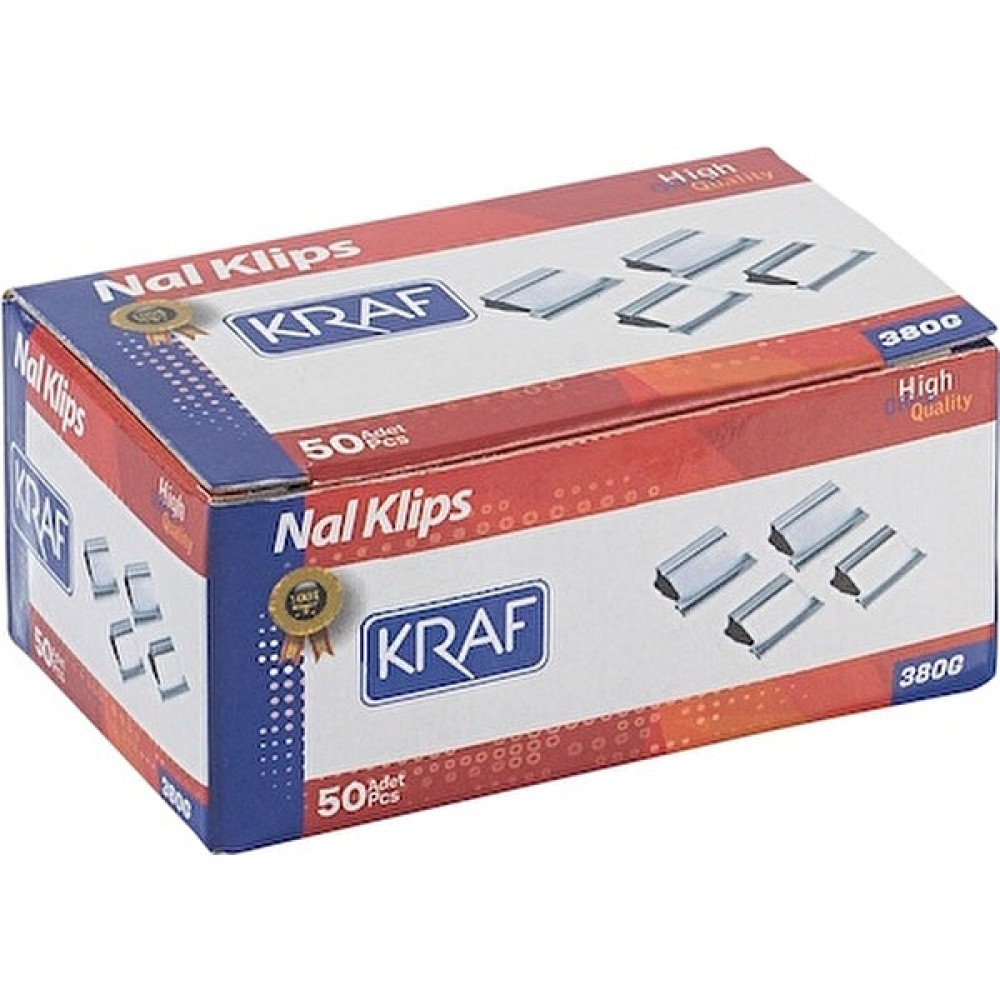 Kraf Nal Clıps Yedeği 50 Li 380G - Renkli Kıskaç Fiyatı
