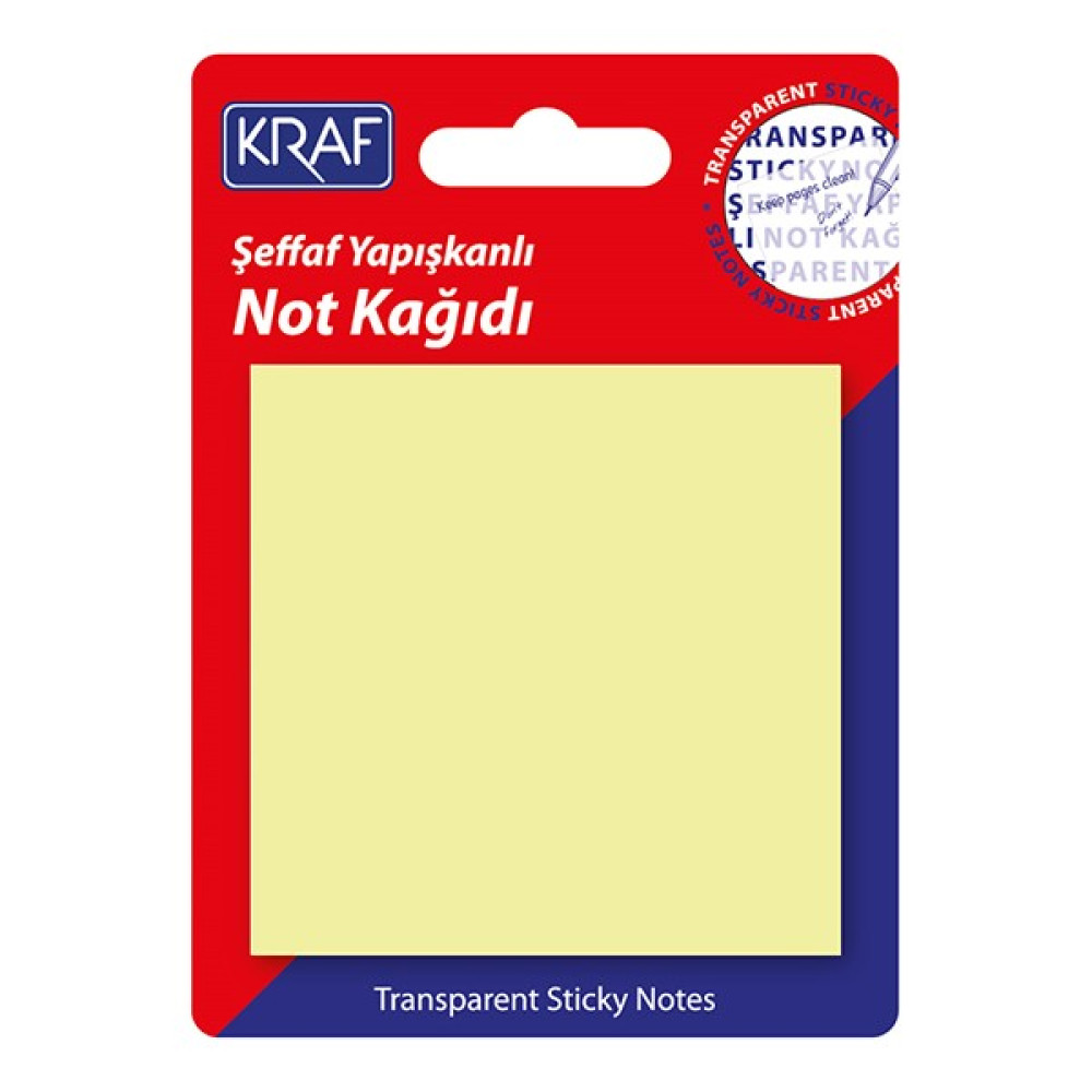 Kraf Şeffaf Sarı Yapışkanlı Not Kağıdı 76X76MM 50 Yaprak Not Defteri & Bloknot Fiyatı