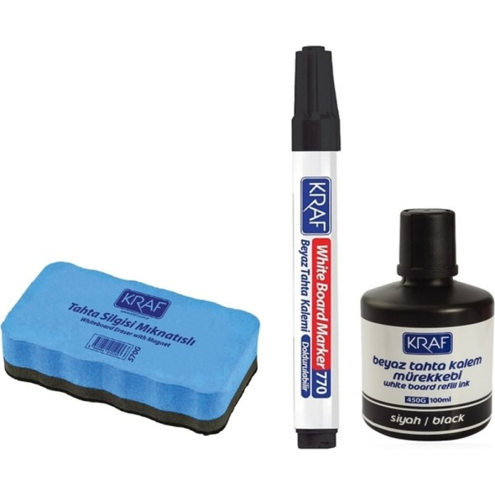 Kraf Siyah Kalem Seti Kalem + Silgi + Mürekkep 100ML Kalem Kartuşu & Mürekkebi Fiyatı