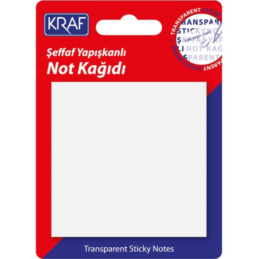 Kraf Yapışkanlı Şeffaf Not Kağıdı 76X76 mm 50 Yp Transparan Not Defteri & Bloknot Fiyatı