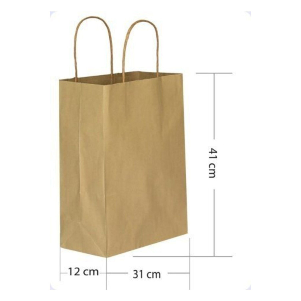 Kraft Kağıt Çanta Hediye Ve Alışveriş Çantası 25li (32x41x12cm) Nalburiye & Hırdavat Fiyatı