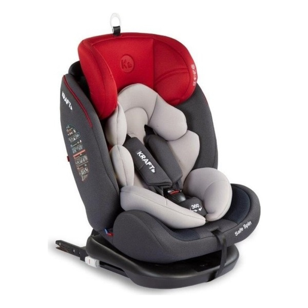 Kraft Safe Spin 0-36 kg 360 ° Dönebilen İsofix'li Oto Koltuğu - Kırmızı Bebek Oto Koltuğu Fiyatı