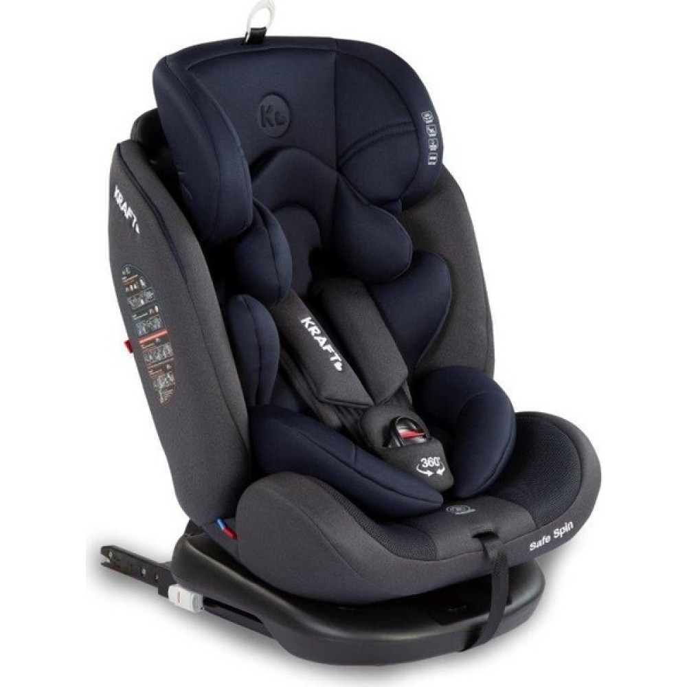 Kraft Safe Spin 0-36 kg 360 ° Dönebilen İsofix'li Oto Koltuğu Lacivert Bebek Oto Koltuğu Fiyatı