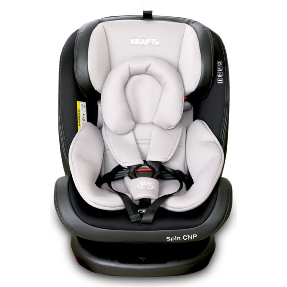 Kraft Spin Canopy 0-36 kg 360 ° Dönebilen İsofix'li Oto Koltuğu - Açık Gri Bebek Oto Koltuğu Fiyatı