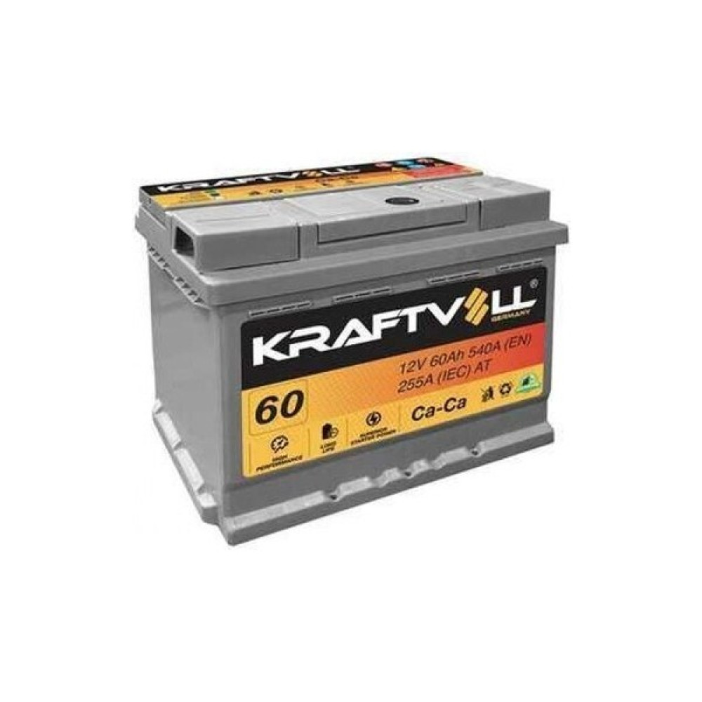 Kraftvoll Akü 12V 60 Ah L2 (242×175×190) Tam Kapalı Kraftvoll 18010007 Akü Fiyatı