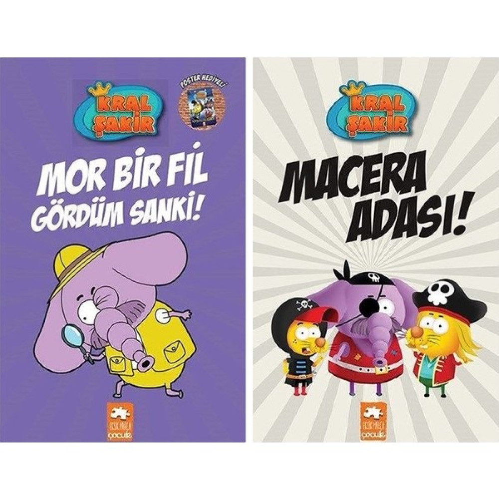 Kral Şakir 7 & 8 Set - Mor Bir Fil Gördüm Sanki & Macera Adası Çocuk Klasikleri Fiyatı