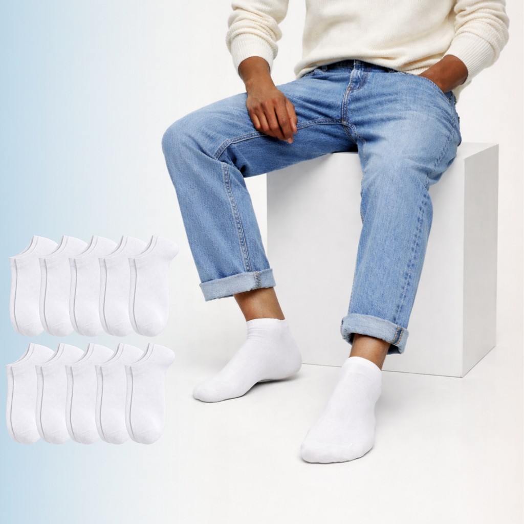 Kral Socks Ekonomik Bilek Boy Patik Çorap Yüksek Pamuk İçeriğiyle 10 Çift Düz Desen Diğer Fiyatı