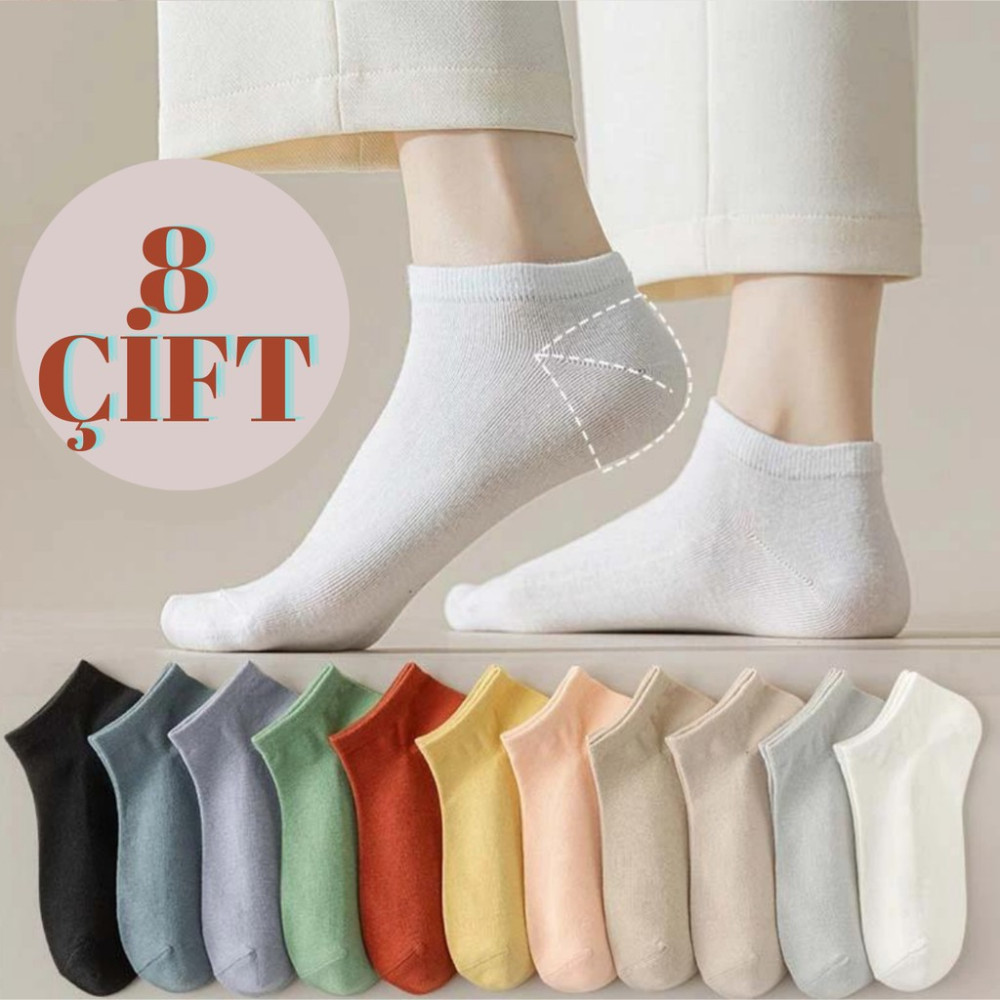 Kral Socks Kadın Patik - Yazlık Penye 8'li (8 Adet) Parfümlü Çorap Soket Çorap Fiyatı