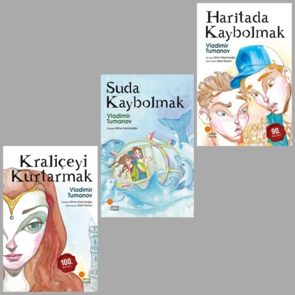 Kraliçeyi Kurtarmak - Suda Kaybolmak - Haritada Kaybolmak - Vladimir Tumanov 3 Kitap Öykü Kitapları Fiyatı