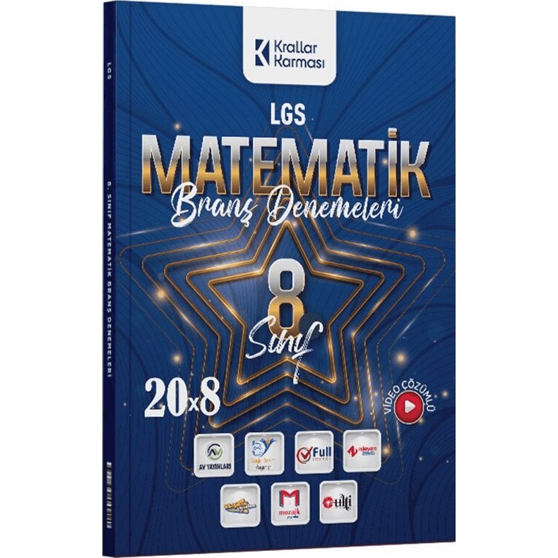 Krallar Karması 8. Sınıf LGS Matematik 20 x 8 Branş Denemeleri Türkçe Kitap Eğitim Setleri Fiyatı