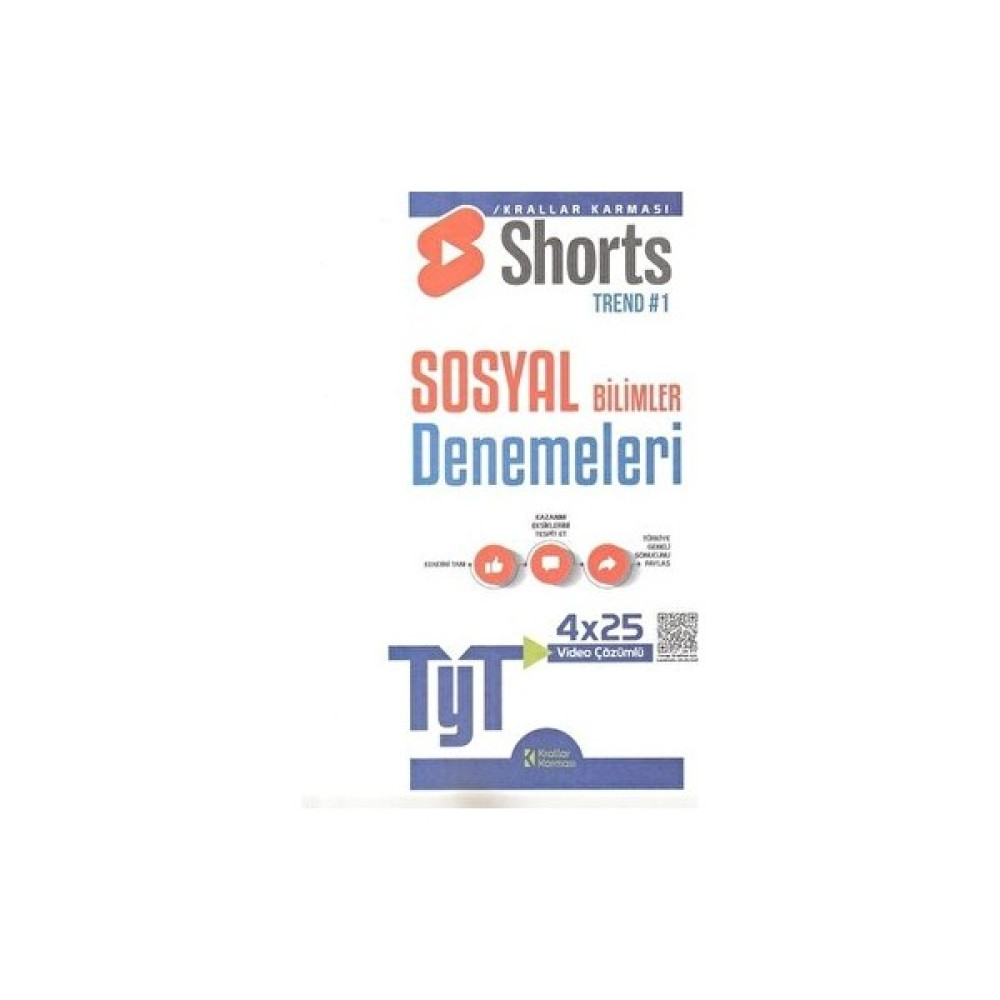 Krallar Karması TYT Shorts 4X25 Sosyal Bilimler Denemeleri Krallar Karması Temel Yeterlilik Testi (TYT) Fiyatı