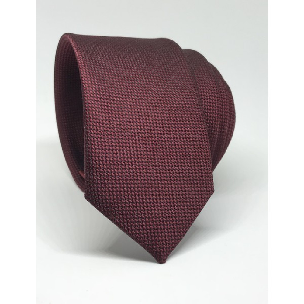 Kravat Gezegeni Bordo Renk Slim Fit Oxford Kuş Gözü Desen Kravat Kravat Fiyatı