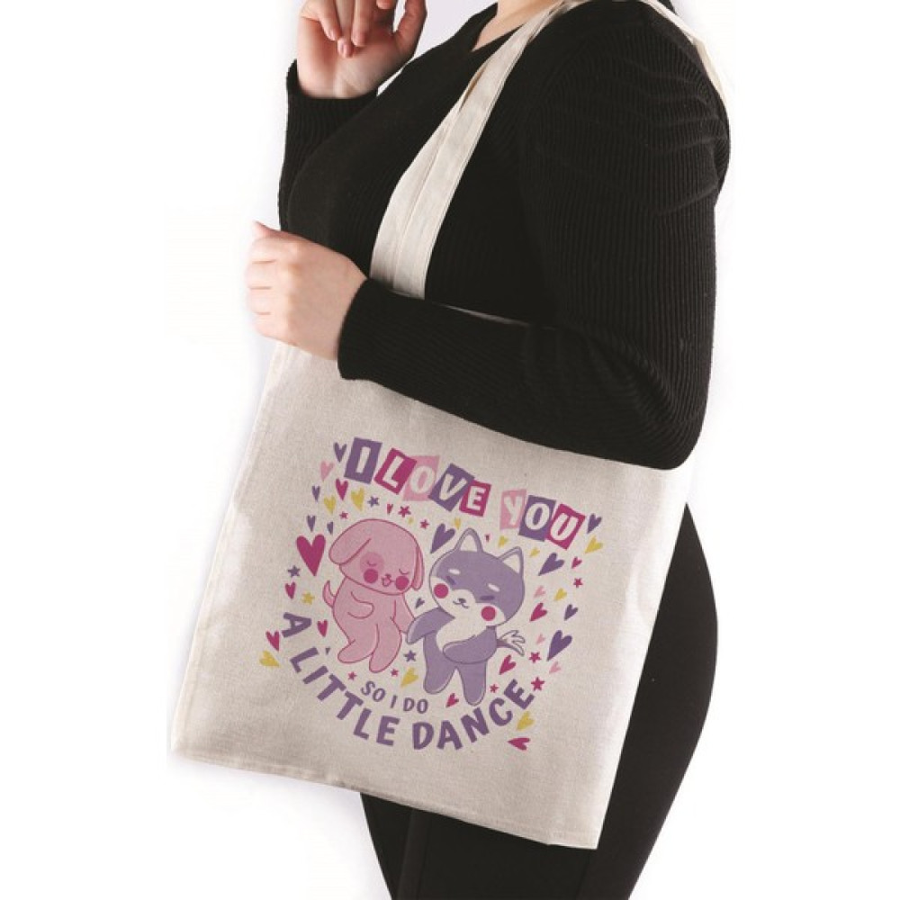 Kravatkolik I Love You Ayıcıklı Bez Çanta 35*40 Tote Bag TOT107 Bayan Çanta ve Cüzdan Fiyatı