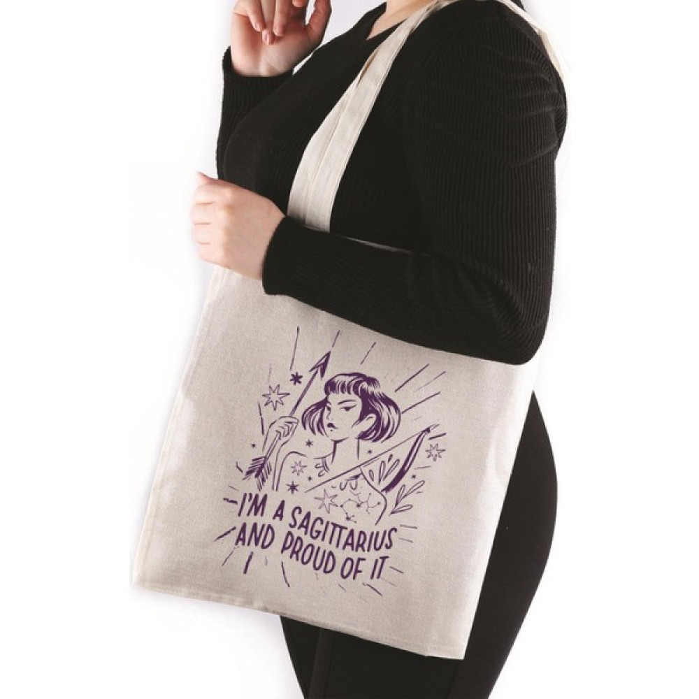 Kravatkolik I'm Sagittarius Bez Çanta 35*40 Tote Bag TOT65 Bayan Çanta ve Cüzdan Fiyatı