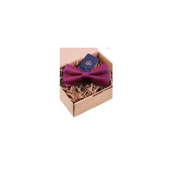 Kravatkolik P603 Bordo Mavi Kendinden Desenli Papyon