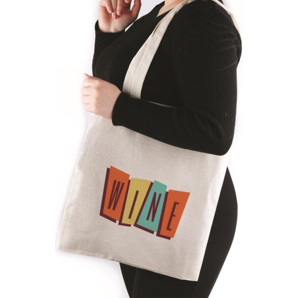 Kravatkolik Wine Colorful Baskılı Bez Çanta 35*40 Tote Bag TOT100 Bayan Çanta ve Cüzdan Fiyatı