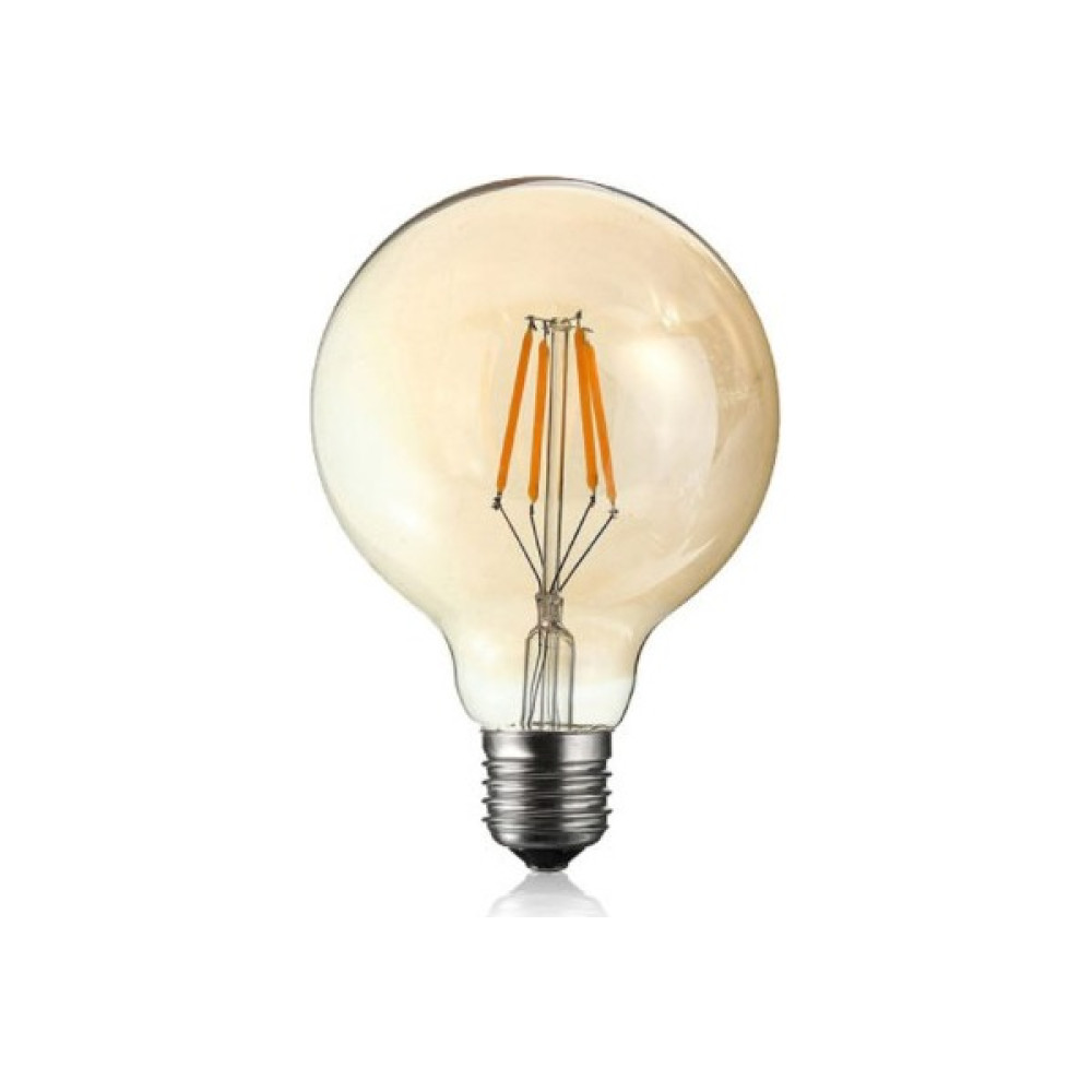 KRC Rustik Edison Led Ampül E27 Duy G95 Glop model 4W - Amber(Turuncu) Led Aydınlatmalar Fiyatı