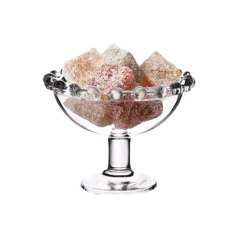 Krd 6 Lı Trend Boncuk Model 8X6CM 1.kalite Ithal Cam Ayaklı Sunumluk Ikramlık Kase Fiyatı