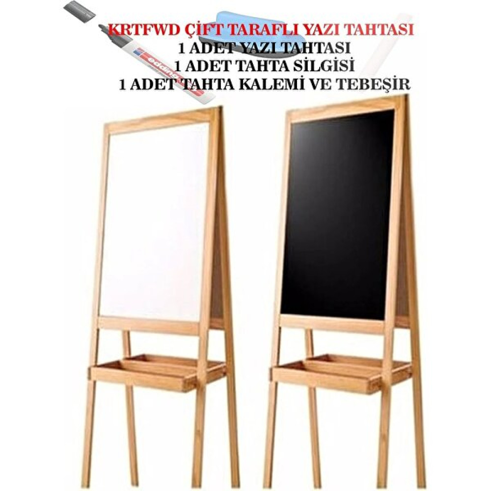 Kreatif Çift Taraflı Yazı Tahtası - Beyaz - Siyah Yazı Tahtası Kalemi Fiyatı