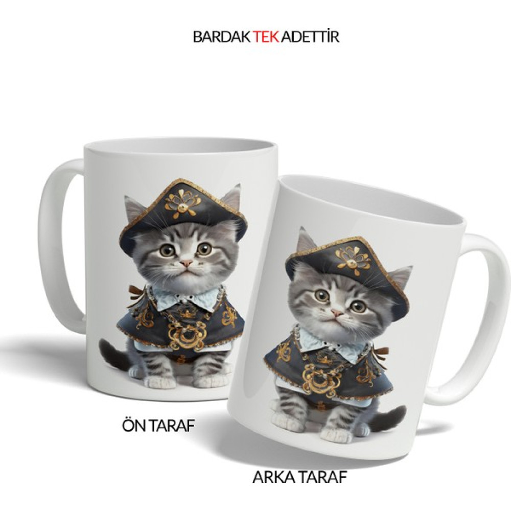 Kreatif Kupa Kedili Kupa Bardak- Kaptanın Şıklığı - Beyaz - 300 ml Fincan / Bardak / Kahve Takımı Fiyatı