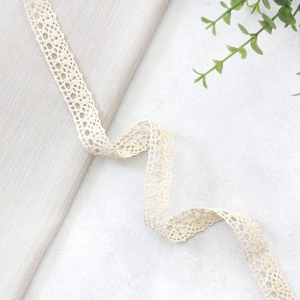 Krem pamuk dantel şerit, 1.7 cm 5 metre Oyun & Hobi Fiyatı