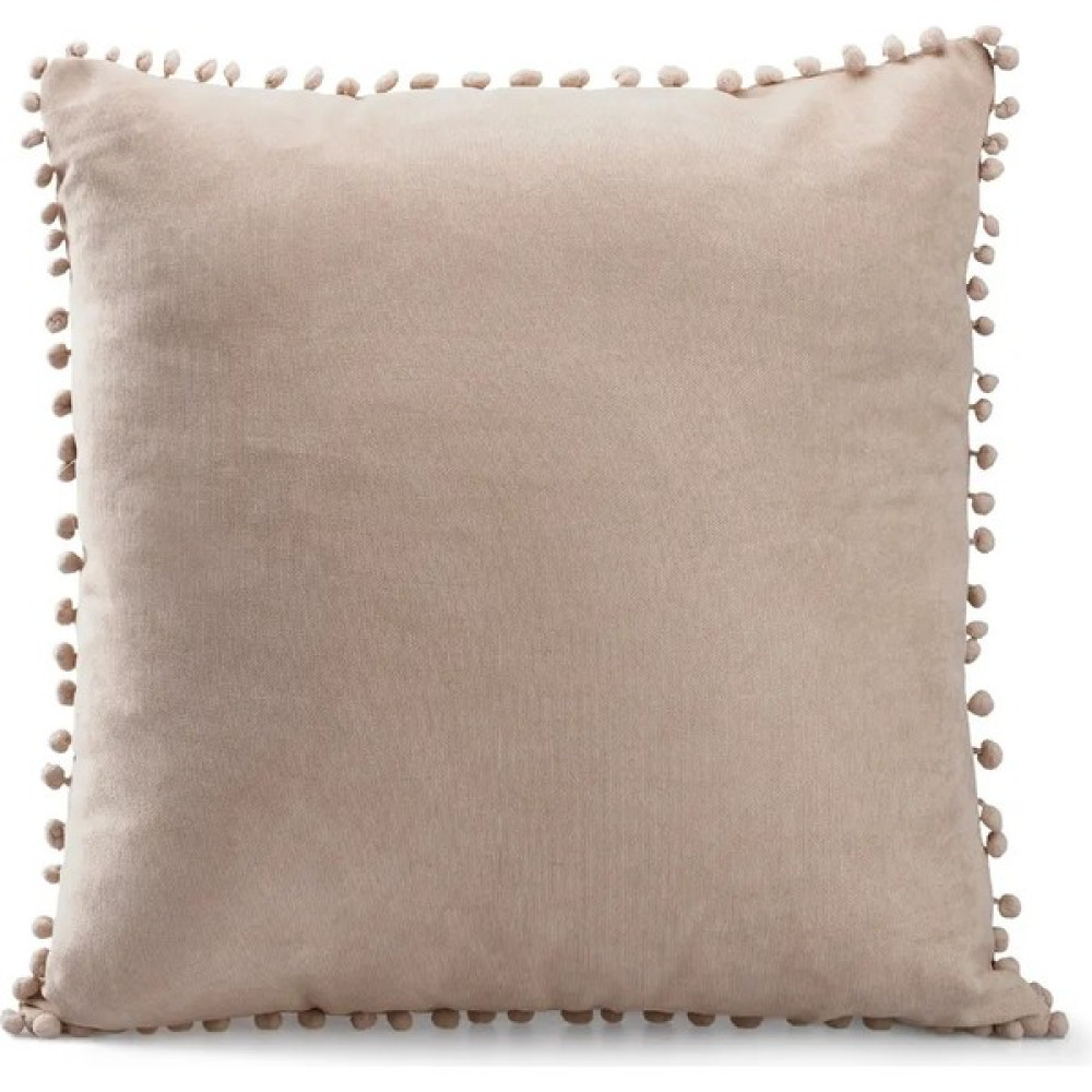 Krem Ponponlu Kırlent Kılıfı 45x45 - 6 Farklı Renk! - 45 x 45 cm Kırlent / Mobilya Yastığı Fiyatı