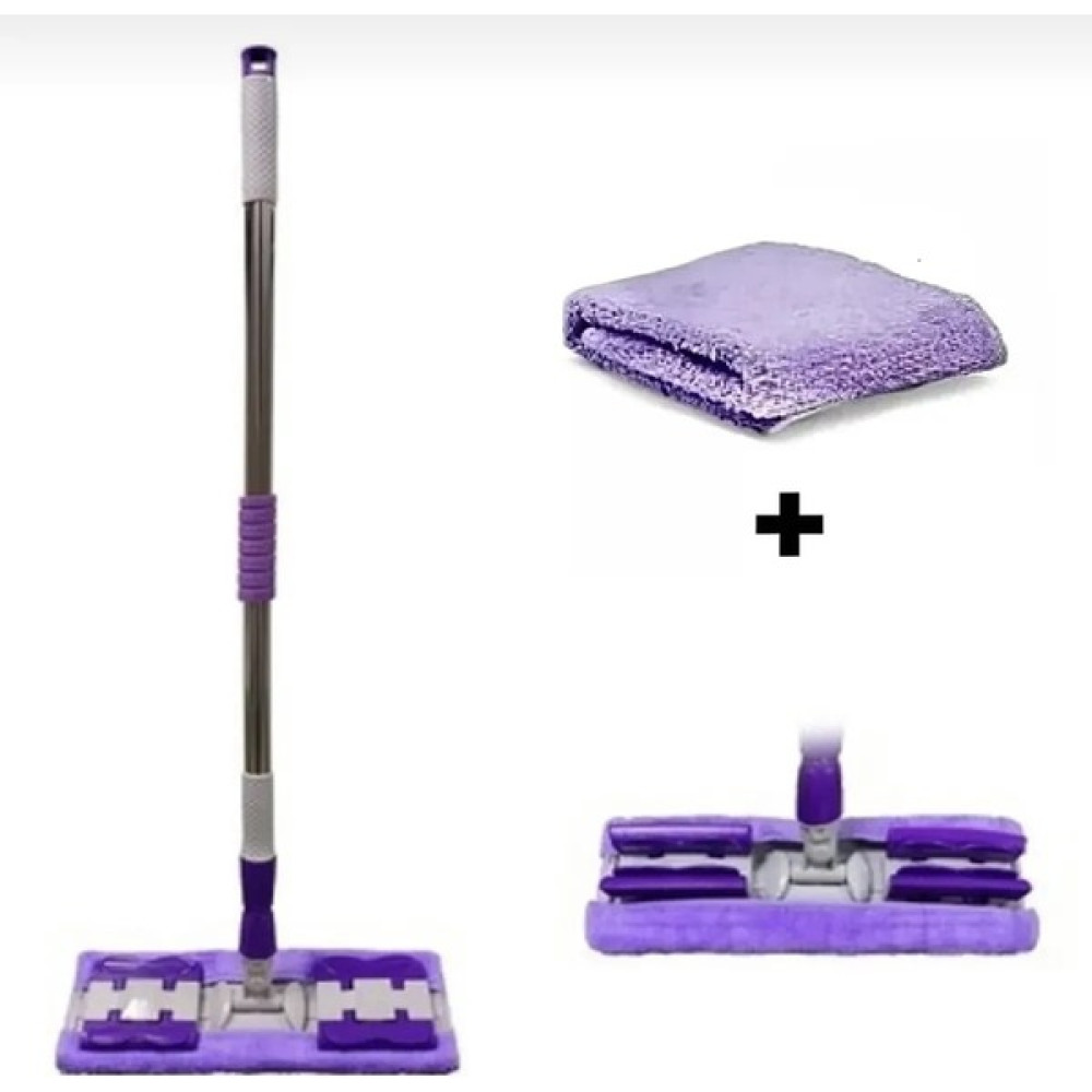 Kreplon Ithal Yeni Nesil Mandallı Mikrofiber Bezli Mop + Yedek Bez Mor Temizlik Malzemeleri Fiyatı