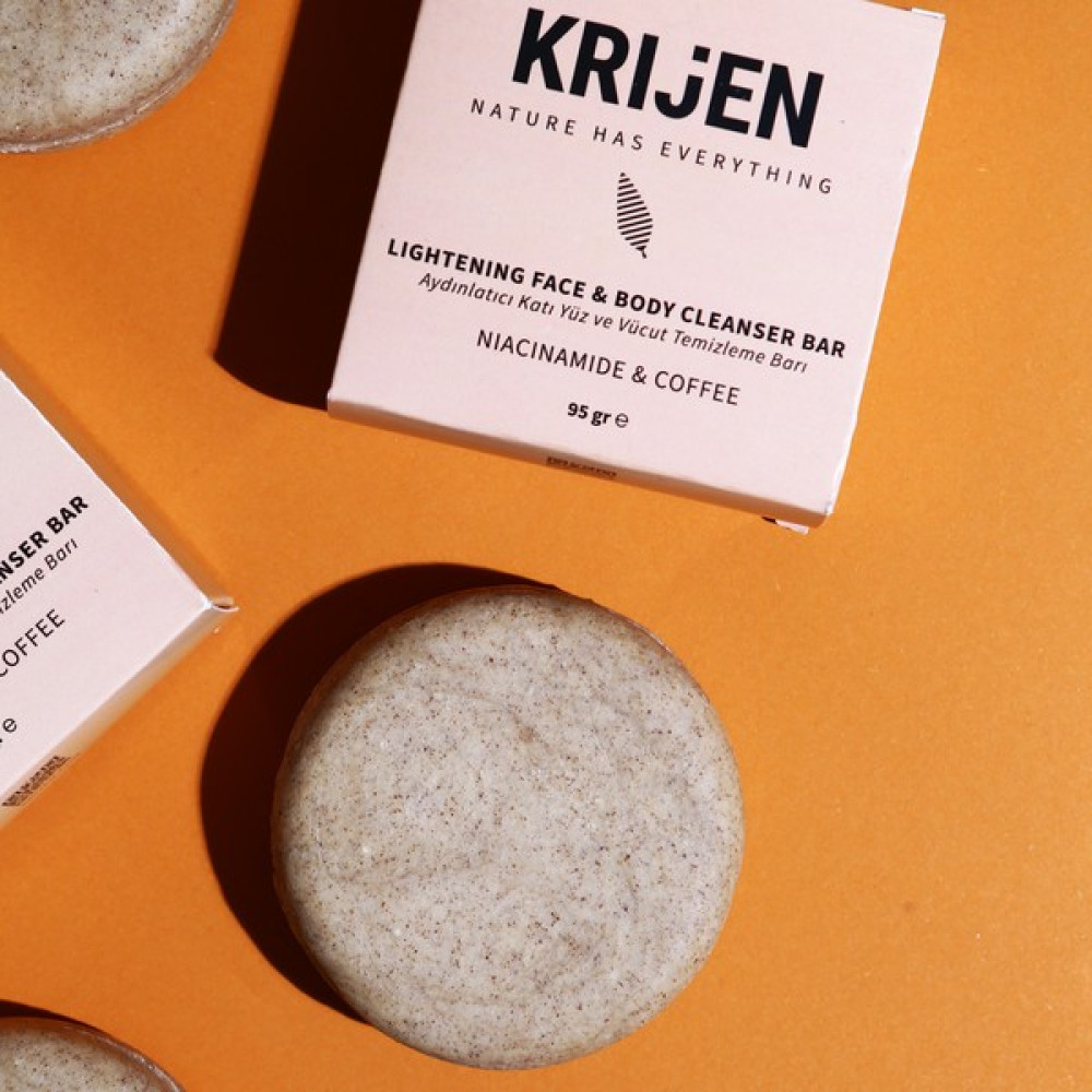 Krijen Aydınlatıcı Etkili Niacinamide & Kahve Yüz ve Vücut Temizleme Barı 95 gr Cilt Temizleme ve Peeling Fiyatı
