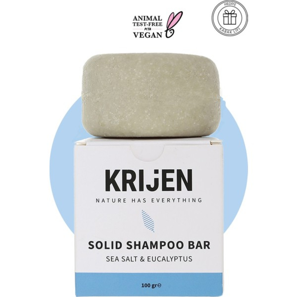 Krijen Deniz Tuzu & Okaliptus Katı Şampuan 100 Gr - 1 Şampuan ve Saç Kremi Fiyatı