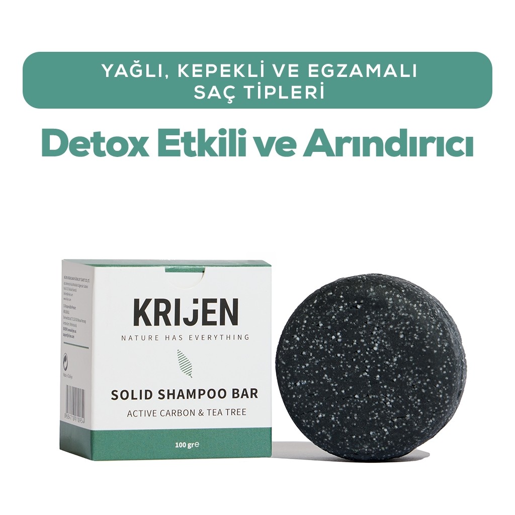 Krijen Karbon & Çay Ağacı Katı Şampuanı 100 Gr Şampuan ve Saç Kremi Fiyatı