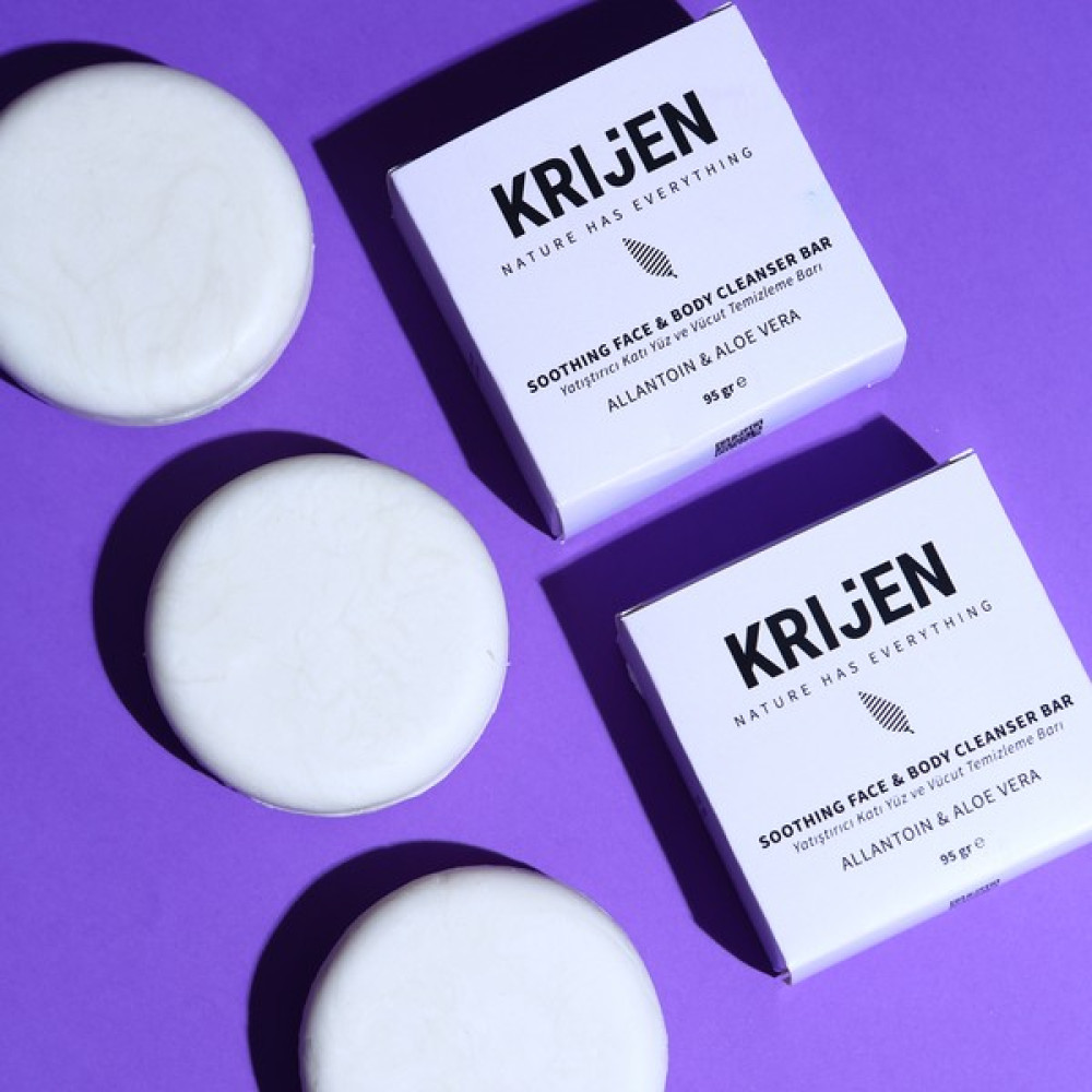 Krijen Nemlendirici Etkili Allantoin & Aloe Vera Yüz ve Vücut Temizleme Barı 95 gr Makyaj Temizleyicileri Fiyatı