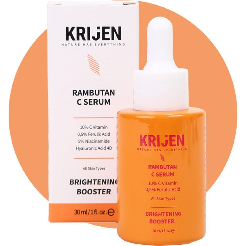 Krijen Rambutan C Vitamin Canlandırıcı Serum | %10 C Vitamin + %0,5 Ferulic Acid + Hyaluronik Asit Anti-Aging / Yaşlanma Karşıtı Fiyatı