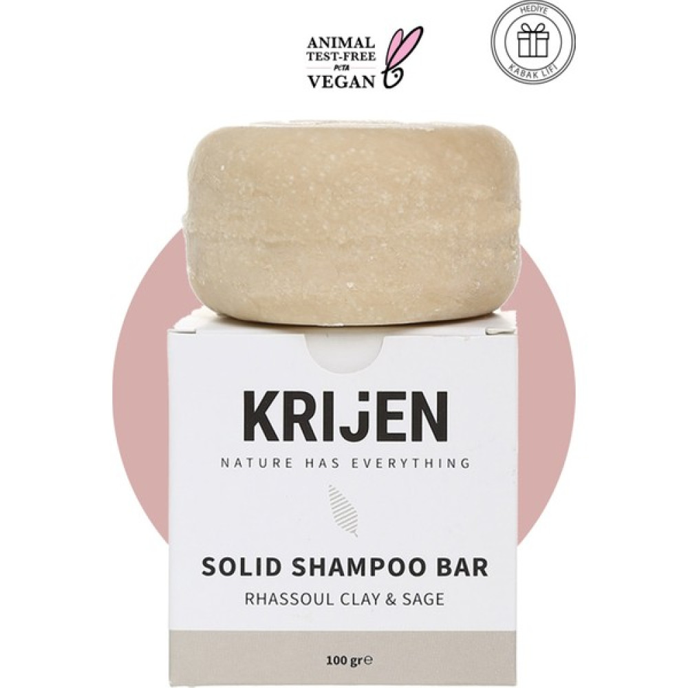 Krijen Rhassoul Kili & Adaçayı Katı Şampuan 100 Gr - 1 Şampuan ve Saç Kremi Fiyatı