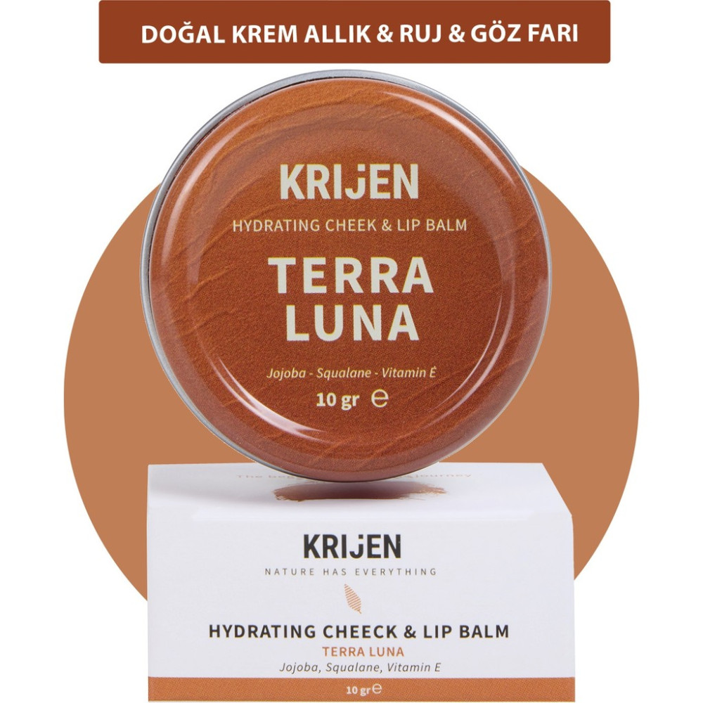 Krijen Terra Luna Bronz Renkli Dudak & Yanak Balmı | Bitkisel Krem Allık&ruj&far Rujlar & Dudak Parlatıcıları Fiyatı