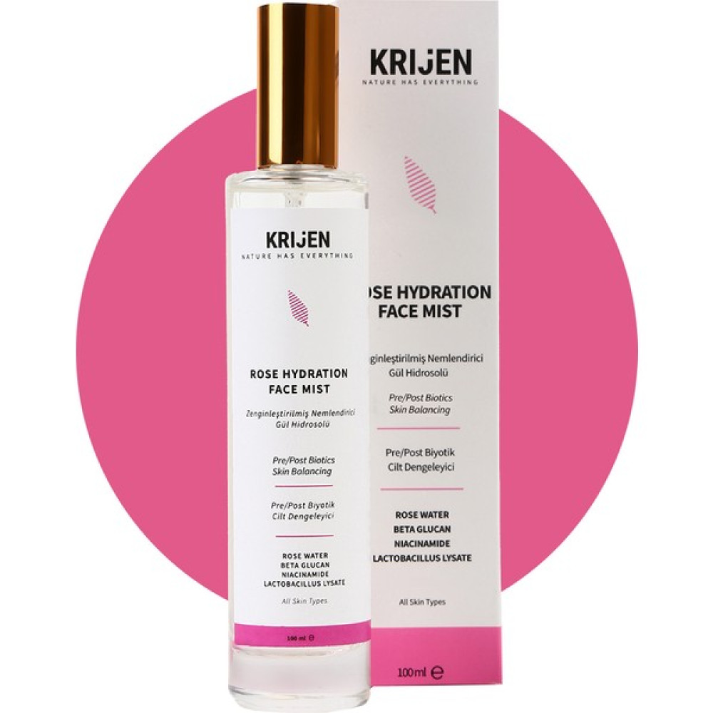 Krijen Zenginleştirilmiş Nemlendirici Gül Hidrosolü - Niacinamide & Yulaf Özü Face Mist 100 Ml Cilt Temizleme ve Peeling Fiyatı