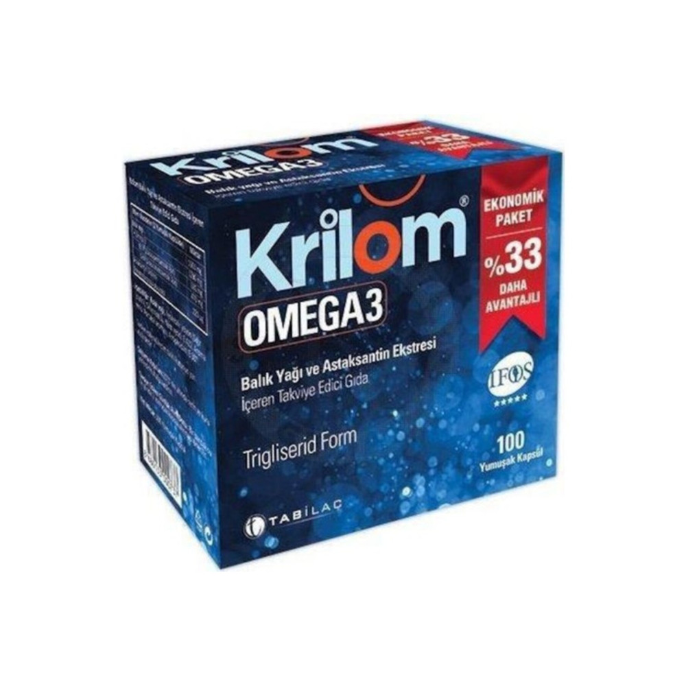 Krilom Omega3 100 Yumuşak Kapsül Sağlık / Diyet Fiyatı