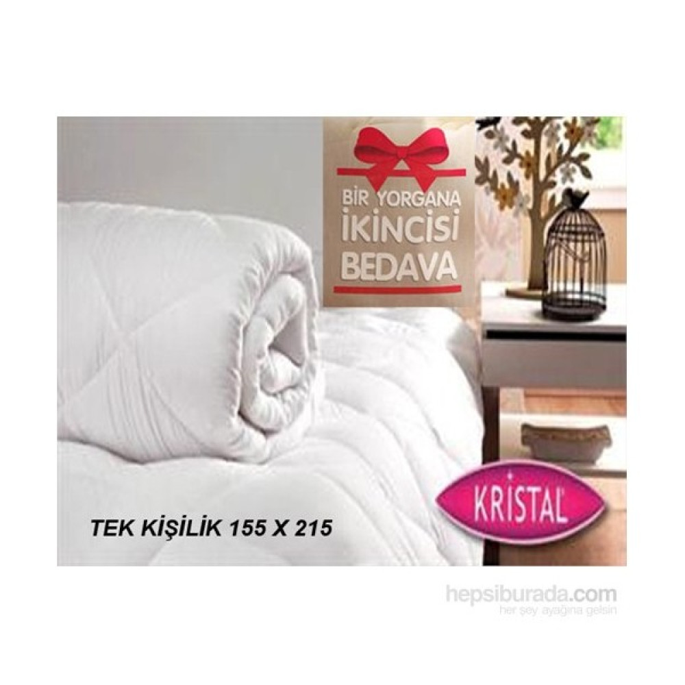 Kristal 1 Alana 1 Bedava Tek Kişilik Yorgan - 155 x 215 cm Yorgan Fiyatı