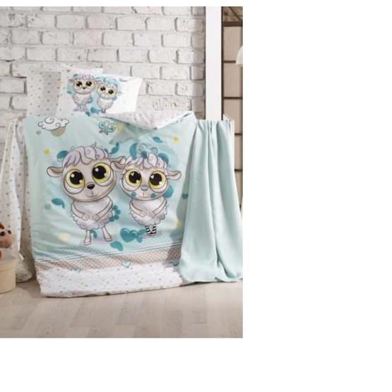 Kristal By Taç Happy Baby Mavi Bebek Nevresim Takımı
