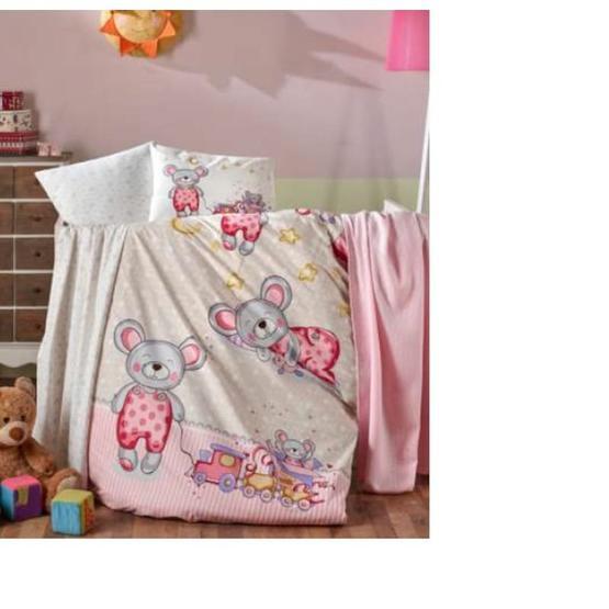 Kristal By Taç Happy Baby Mavi Bebek Nevresim Takımı