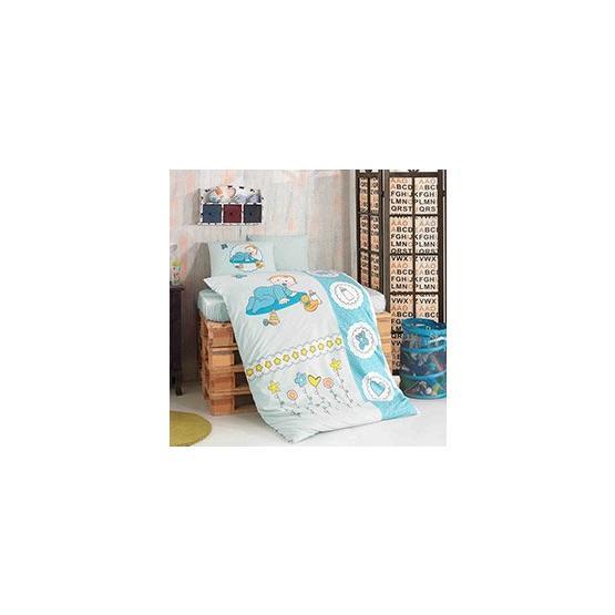 Kristal By Taç Happy Baby Mavi Bebek Nevresim Takımı